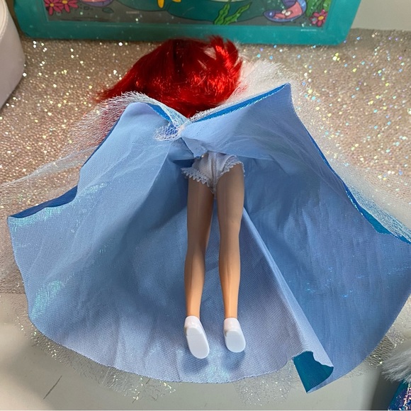 VTG 1990s Tyco Little Mermaid Doll Case, Disney Christmas Ed. Doll w/Flounder + - Picture 5 of 16